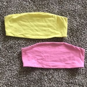 bandeau bra top set lot 💗💛